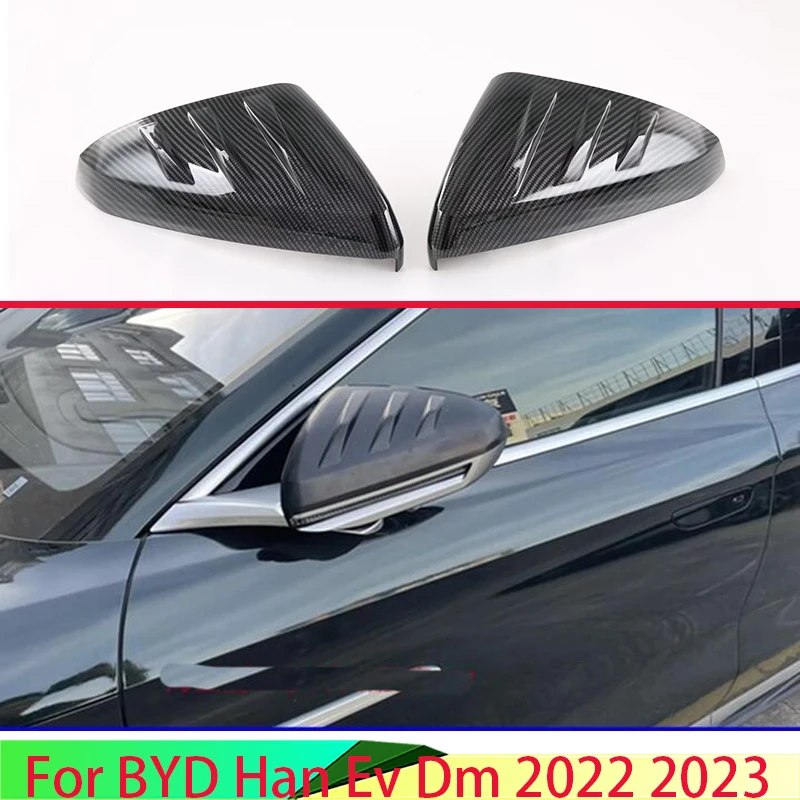 

Аксессуары для автомобилей BYD Han Ev Dm 2022 2023 Стильная крышка для бокового зеркала двери из углеродного волокна отделка крышка заднего вида верхний слой молдинг украшение