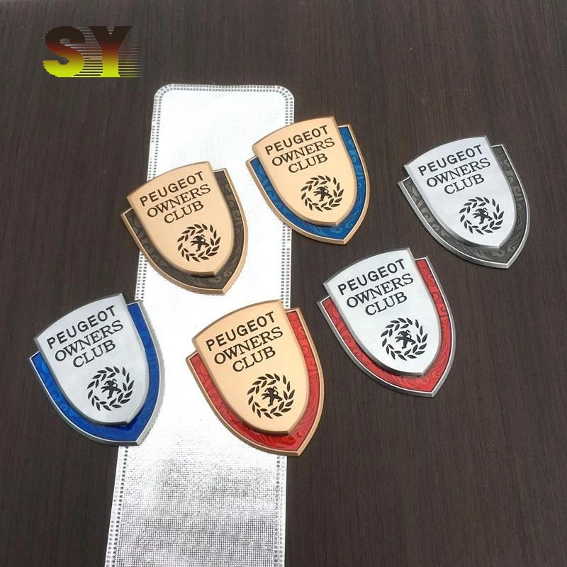 Автомобильная 3D металлическая наклейка для кузова на заднее окно задняя Peugeot 206 207