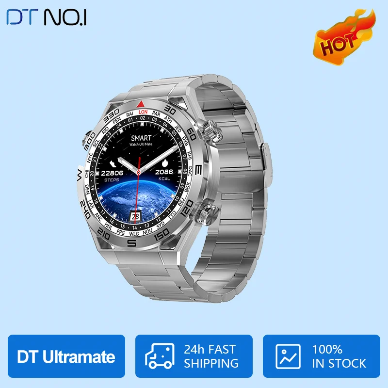 Акция DTNO.1 DT Ultra Mate Смарт-часы мужские наручные часы Bluetooth Вызов компас GPS отслеживание маршрута NFC ECG 100 + спортивный режим.