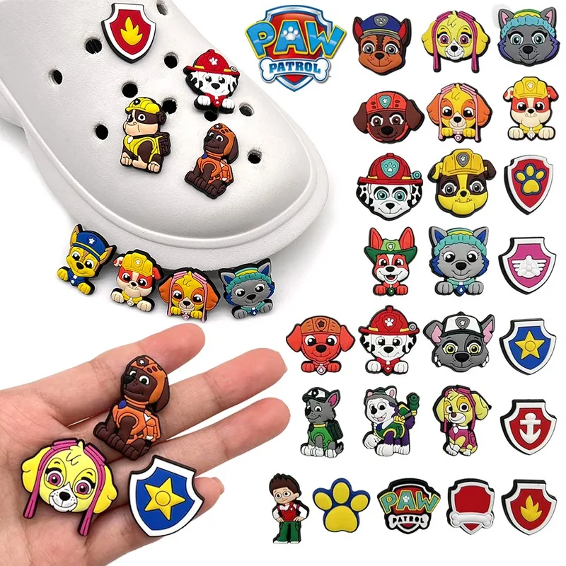 1/12 шт. Щенячий патруль аксессуары для тапочек сделай сам мультяшный Скай ПВХ