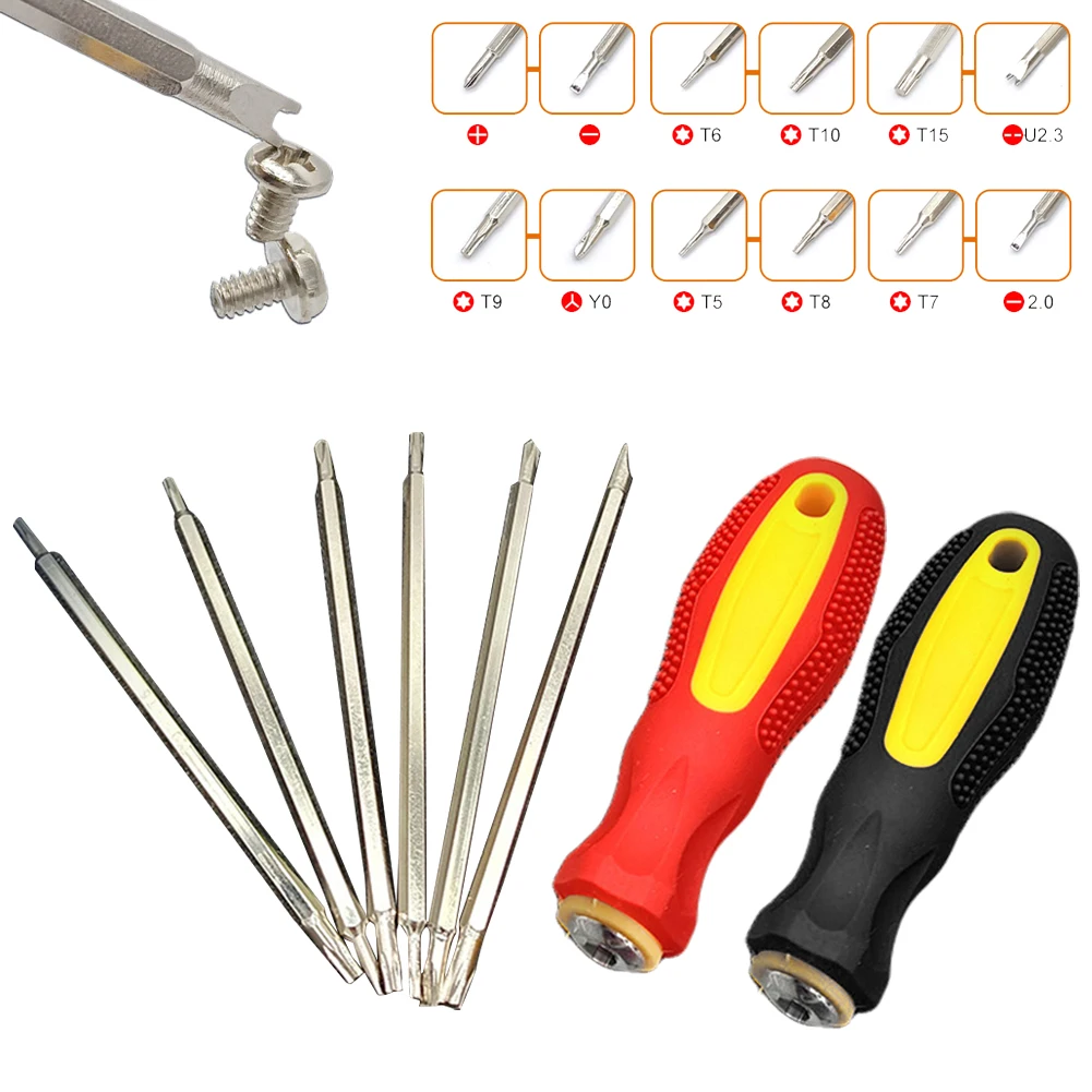 

12 In 1 Precision Screwdriver Set Torx Slotted Cross Screwdriver Bits For Phone Laptop Watches Repair Open Driver Hand Tools