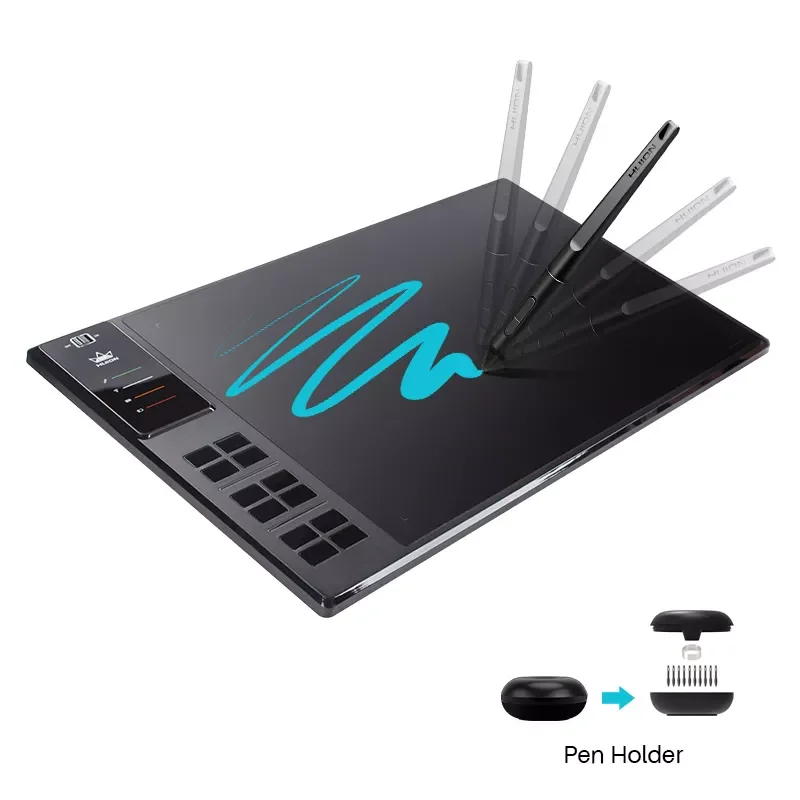

2022. Giano WH1409 V2 Wireless Digital Pen Tablet Graphic Drawing Tablet with Tilt Function Battery-free Stylus