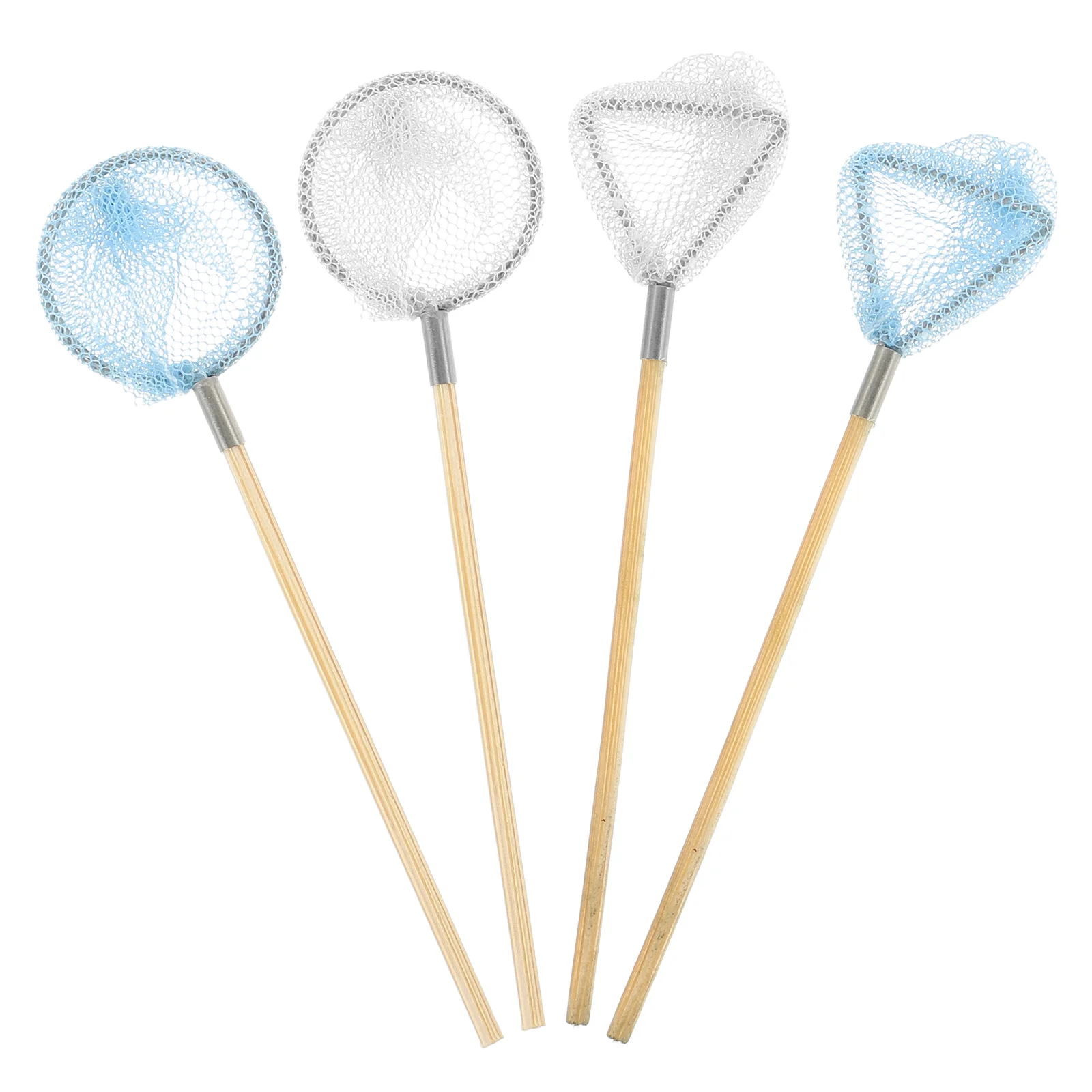 

4 Pcs Small Fishing Net Toy House Props Mini Miniature The Decor Dollhouse Simulation Nets