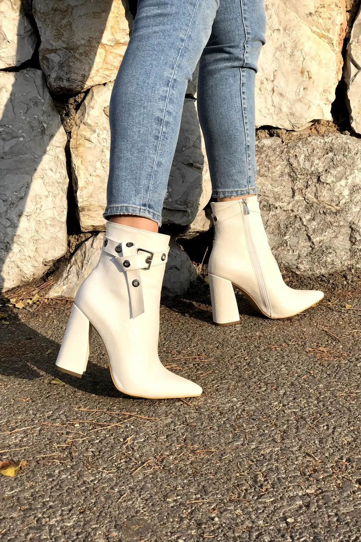 

Women's Fashion Handmade Special Kroko Heels Boots