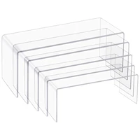5pcsset u shaped acrylic figure model display stand acrylic jewelry display shelf case fixtures for cake candy display stand