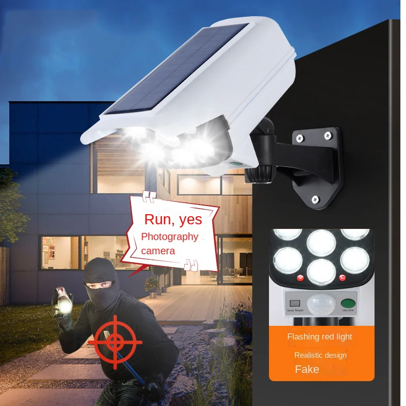 Мощный уличный светодиодный фонарь на солнечной батарее водонепроницаемый