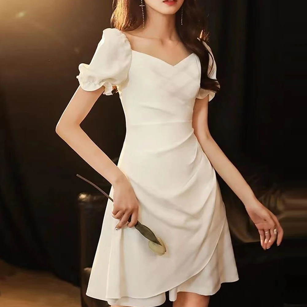 Get Ready to Stun in женское французское платье с короткими рукавами в стиле ретро юбка на