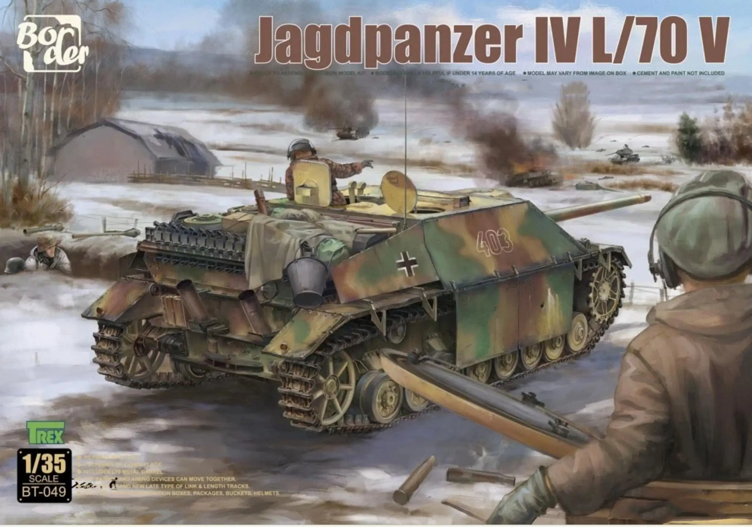 Комплект модели Border BT-049 Jagdpanzer IV L/70 V в масштабе 1/35.