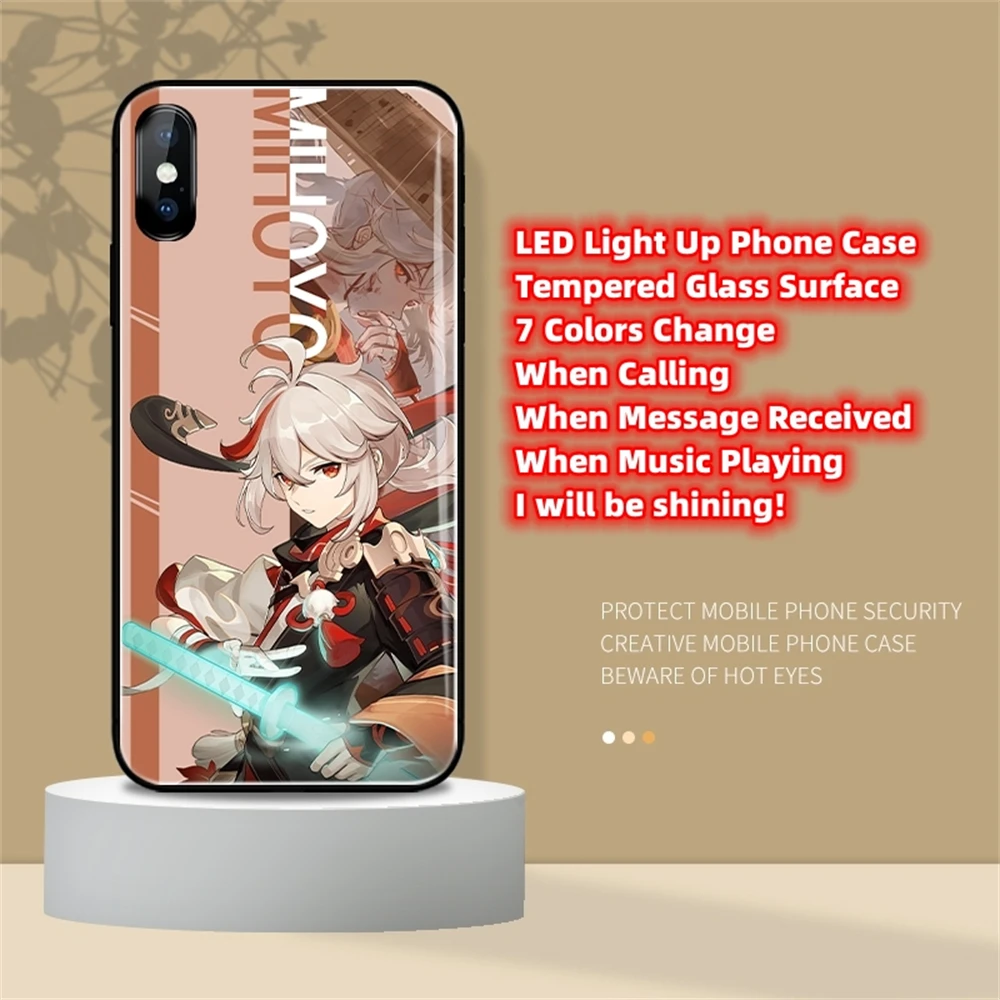 

2023 Incoming Call Voice Flash LED Glowing Phone Cases For OPPO Reno 5 6 7 8 9 Pro Plus Find X5 Pro For Genshin Game