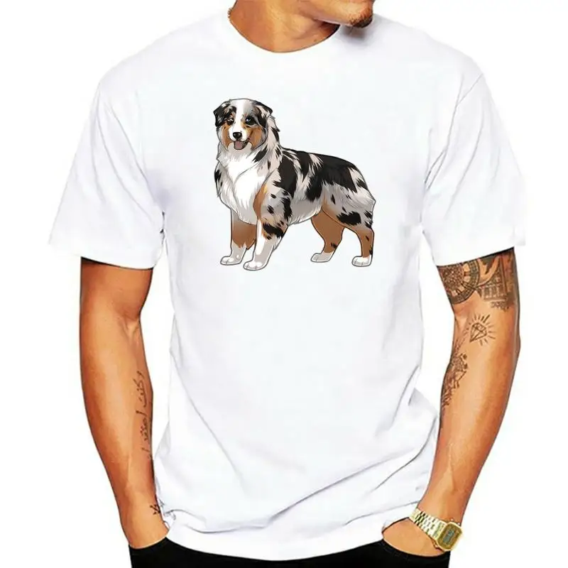 

Мужская футболка с принтом в виде австралийского пастуха, Размеры s