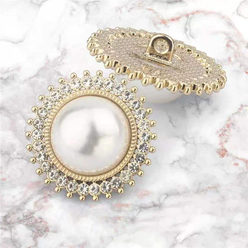 FCXDG 10 шт. красивые Изысканные жемчужные металлические пуговицы модная куртка