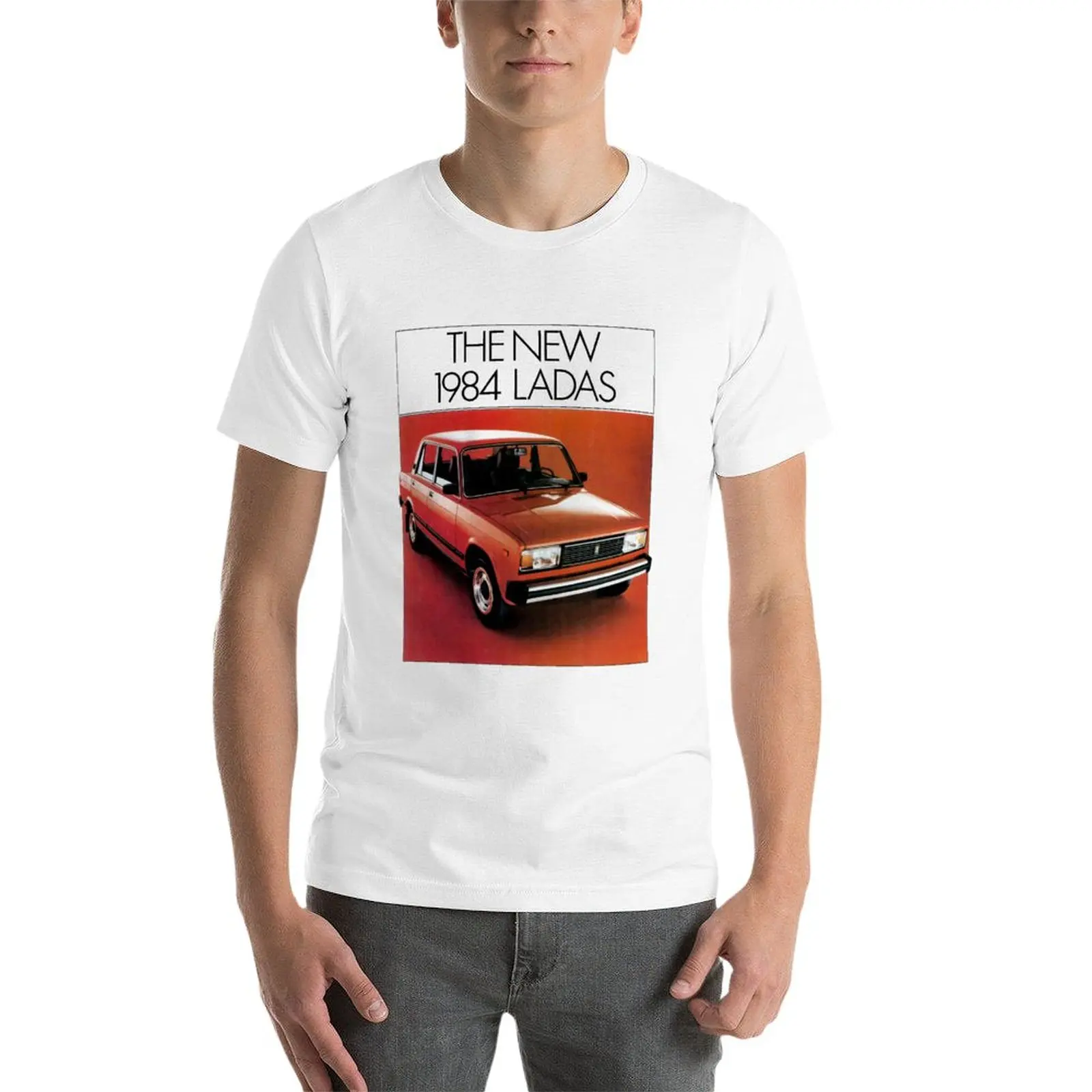 Новинка футболка Лада Рива черные футболки аниме одежда с коротким рукавом для