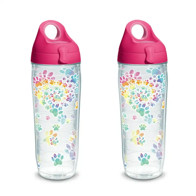 

Бутылка для воды с крышкой и красителем в форме сердца, 24 унции, 2 упаковки