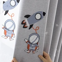 curtains for living dining room bedroom childrens room custom boy girl cartoon blackout embroidery nordic gray window curtain