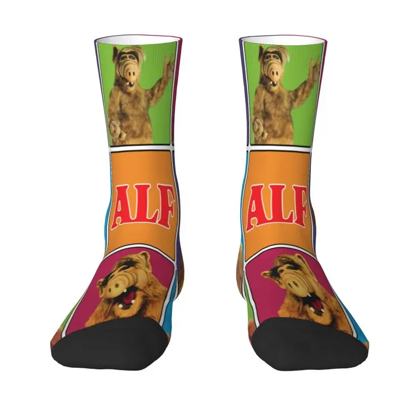 

Alien Life Form ALF Meme Collage Dress Socks Men Women Warm Fashion Novelty Sci Fi TV Show Crew Socks