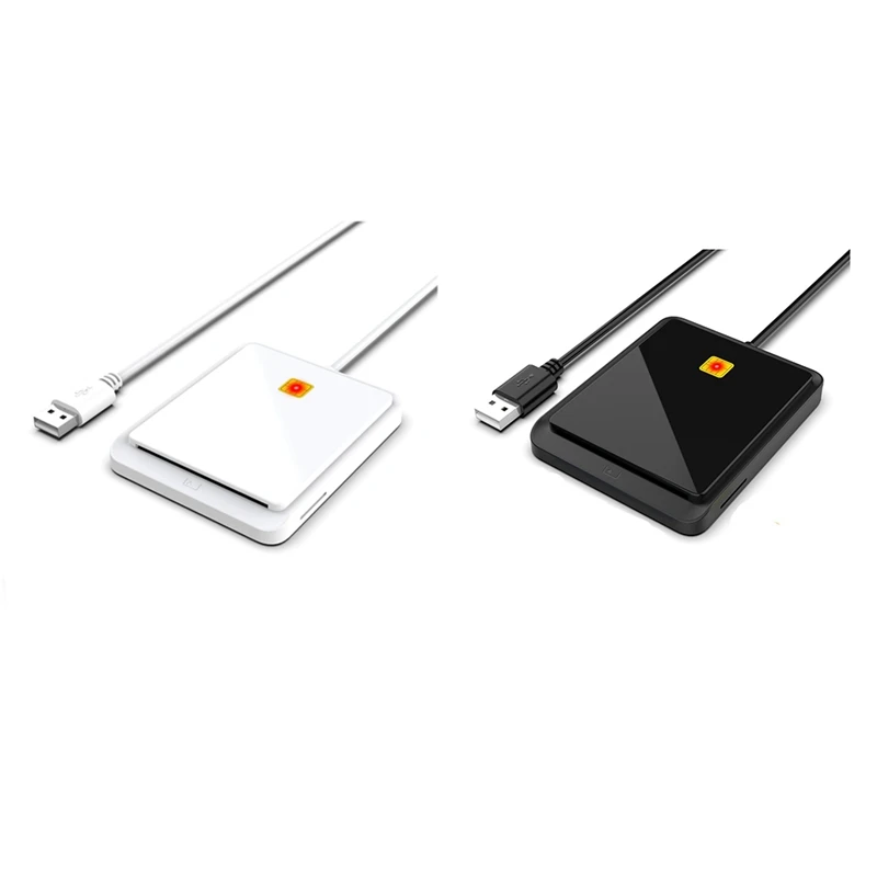 

Устройство для чтения смарт-карт USB 2,0, устройство для чтения смарт-карт, устройство для чтения SIM-карт с двумя слотами для карт, белый, для Windows и Linux