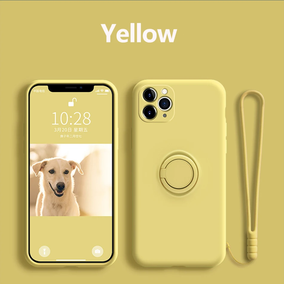 

Original Silicone Magnetic Ring Holder Case For iPhone 11 12 13 Pro XS Max XR XS X 8 7 6s Plus Soft Stand Finger Bracket Cover
