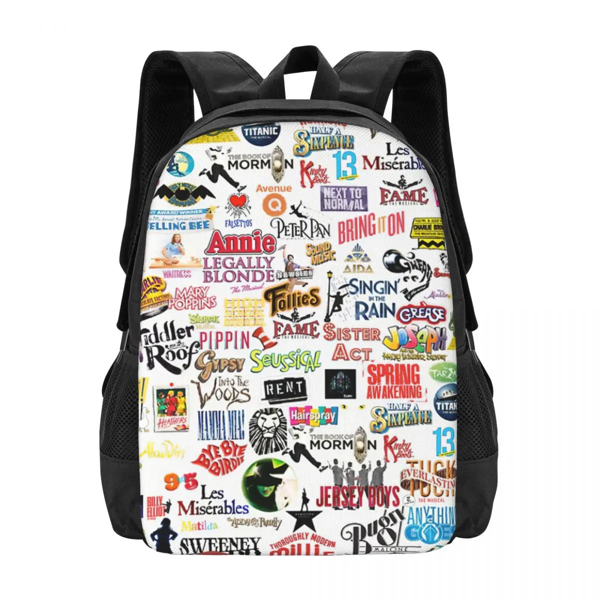 Musical Logos Backpack for Girls Boys Travel RucksackBackpacks for Teenage school bag