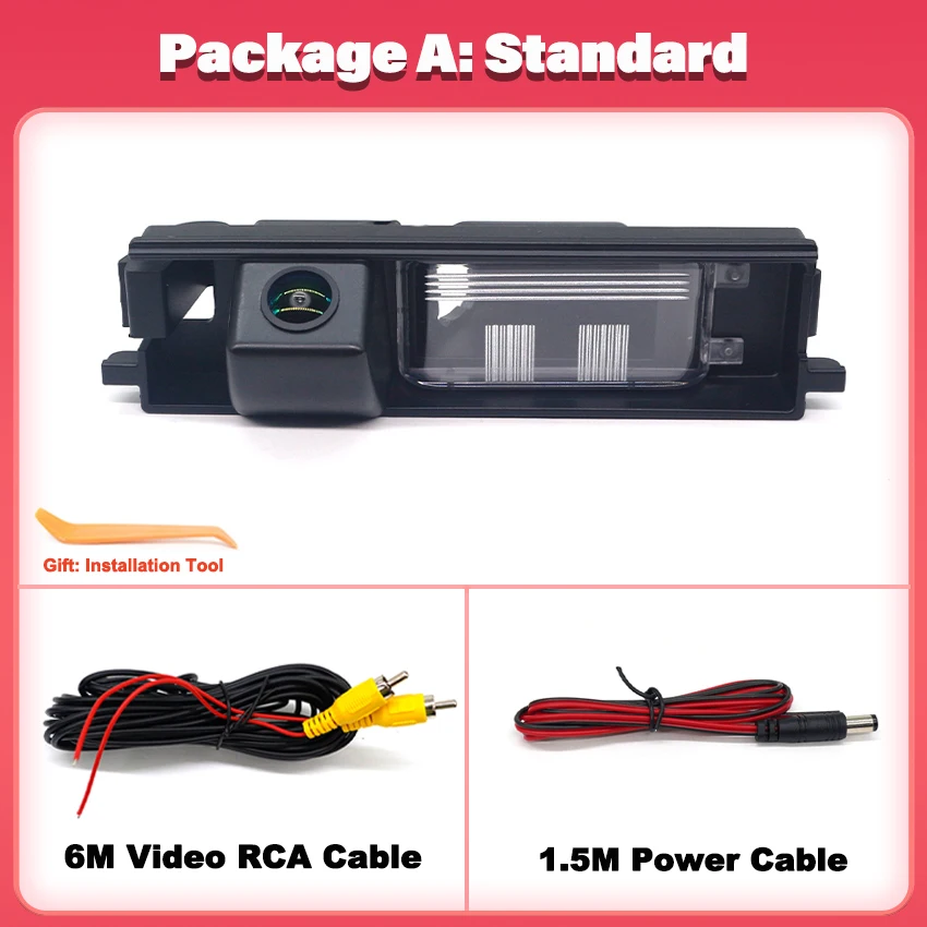 

Камера заднего вида ночного видения, камера заднего вида, автомобильная камера заднего вида, HD CCD 140 ° Широкоугольный для Toyota Yaris Vitz XP10 хэтчбек