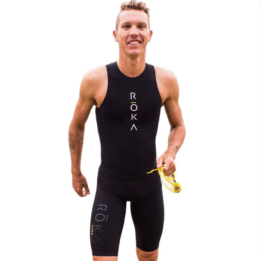 2023 Roka Mens Short Sleeveless Cycling Skinsuit Triathlon S