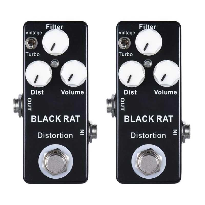 

Mosky 2X Black RAT Distortion Mini Guitar Effect Pedal
