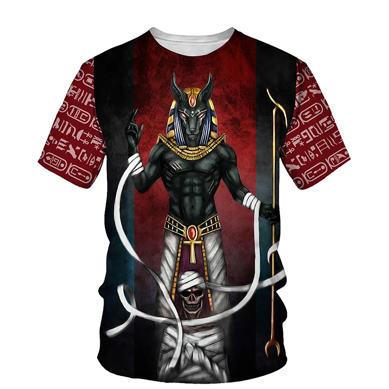 

Summer New Egypt Men's T-Shirts O Neck Short Sleeve Tshirt Plus Size Casual Man Top Hip Hop Style 3D Printed Vintage Clothes