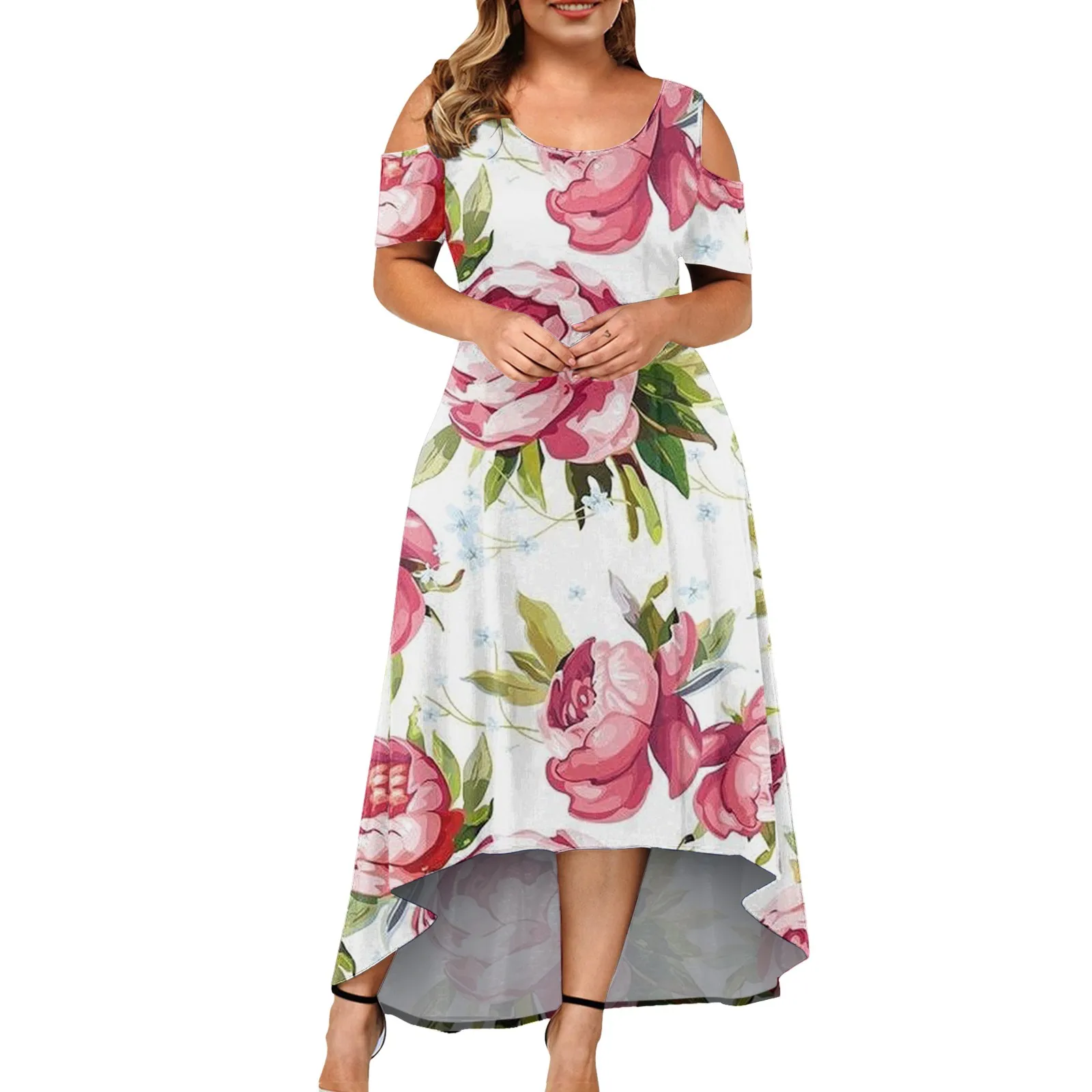 

4x Dresses for Women Formal Off Shoulder Dress Size Boho Print Floral Line Dress Dresses for Women Party Long