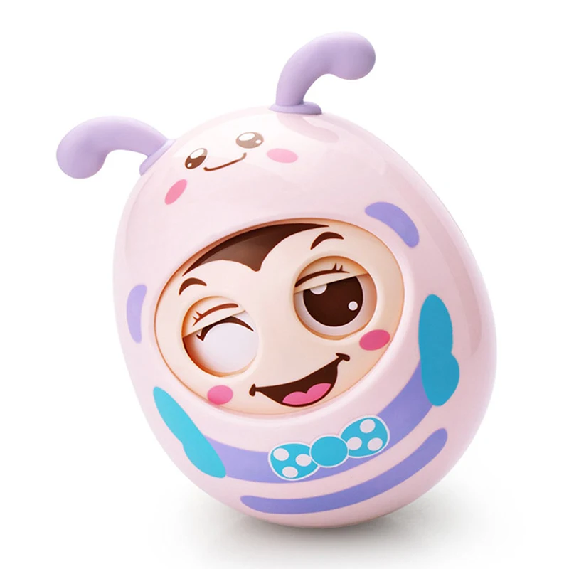 

Baby Rattles Mobile Doll Bell Blink Eyes Tumbler Roly-poly Silicon Teether Toy Fun For Newborns Gift Baby 0-12 Months Toys