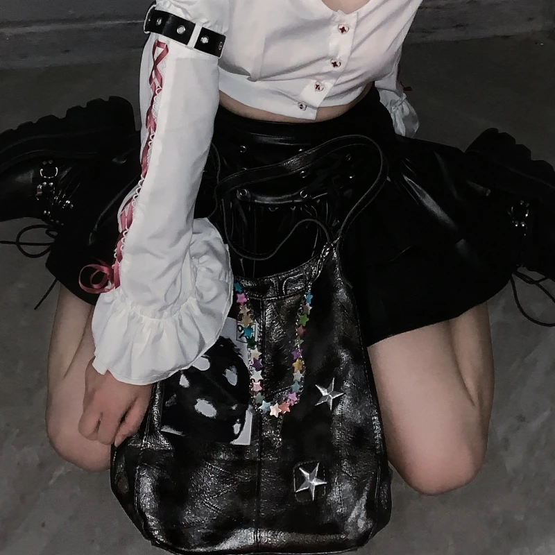 Винтажная повседневная женская сумка Y2k в стиле Харадзюку сумочки через плечо