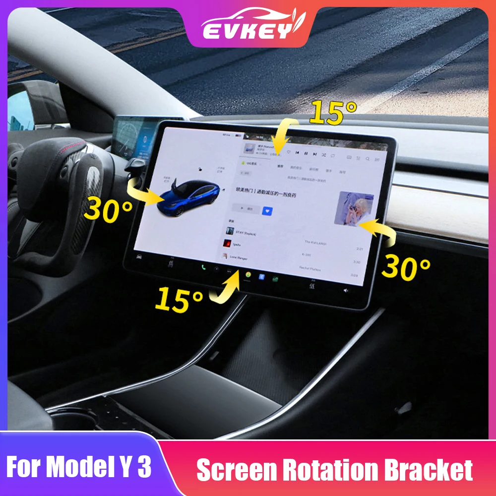 

EVKEY For Model 3 Y Screen Rotation Bracket GPS Navigation Holder Newest For Tesla Model 3 Y Car Central Control Auto Replace