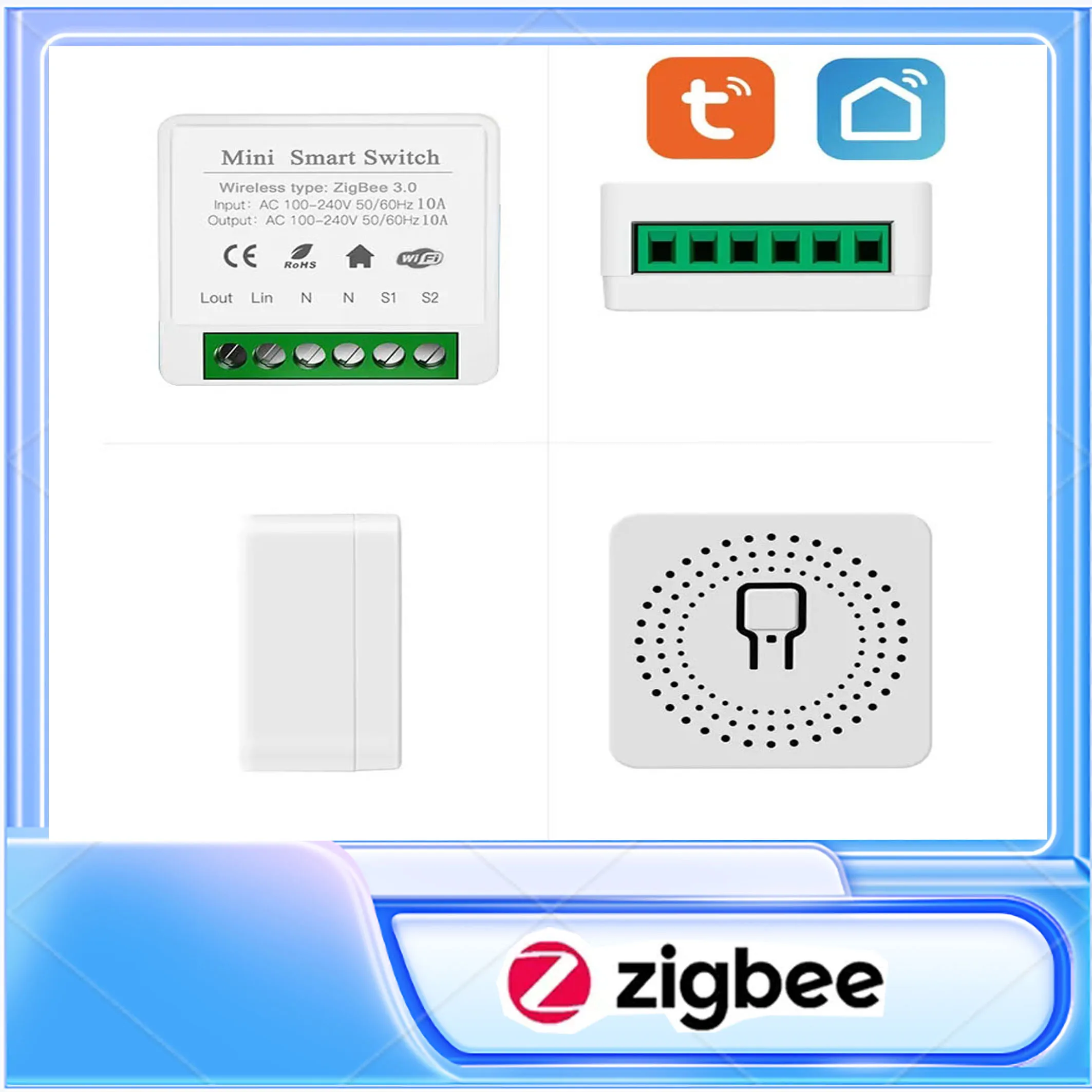 

16A Zigbee 3.0 DIY Mini Switch For Tuya Smart Life Timing Wireless Control Relay Automation Work With Alexa Google Home