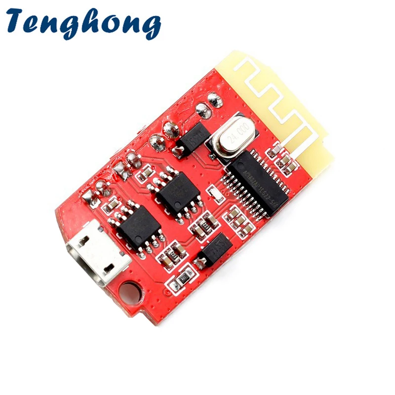 Фото Аудиомодуль Tenghong 1 шт., Bluetooth 4.2, стереоусилитель 5 Вт*2 с USB-звуковой картой, питание 3.7-5В, для модификации колонок №1