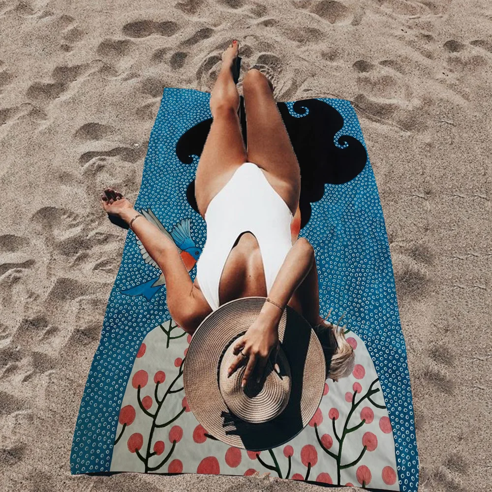 Скандинавские персонажи красочная картина одеяло из микрофибры быстросохнущее