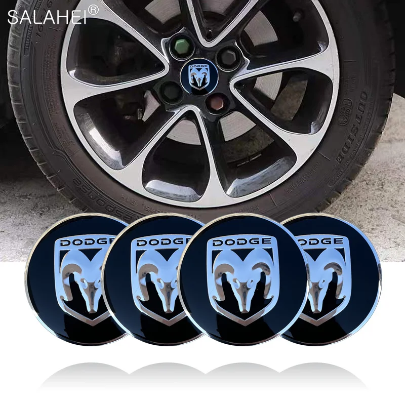 

4Pcs 56mm Car Wheel Center Hub Sticker For Dodge Journey Ram 1500 2500 3500 Challenger Caliber Avenger SXT Nitro Auto Decoration