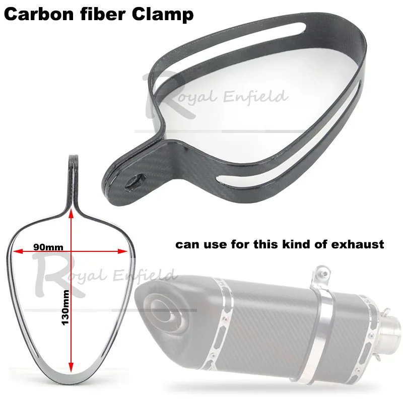 

Выхлоп мотоцикла, глушитель для мотокросса, держатель из углеродного волокна, зажим, фиксированное кольцо, опорный кронштейн для выхлопной трубы мотоцикла, побег