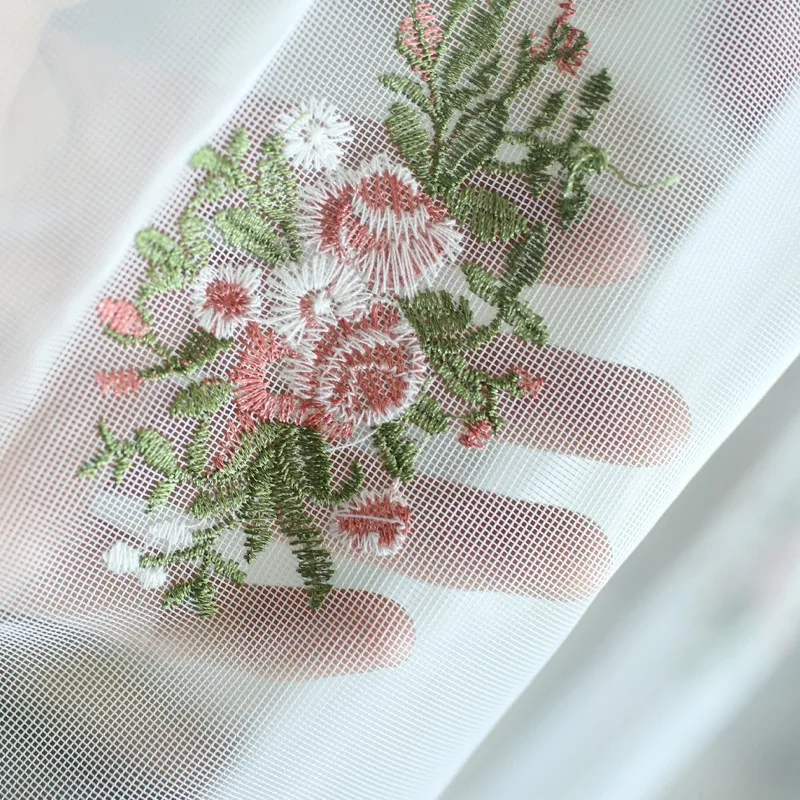 Эллиптическая Короткая занавеска с бантом из роз полузанавеска для шкафа двери