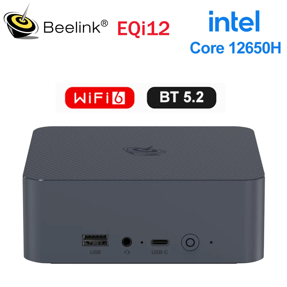 Фото Beelink EQi12 Intel Core i3/i5/процессоры 1220P 12450H 12650H 16G 32G RAM 500G 1T SSD WiFi6 Настольный компьютер VS SEi12 SER5 №3