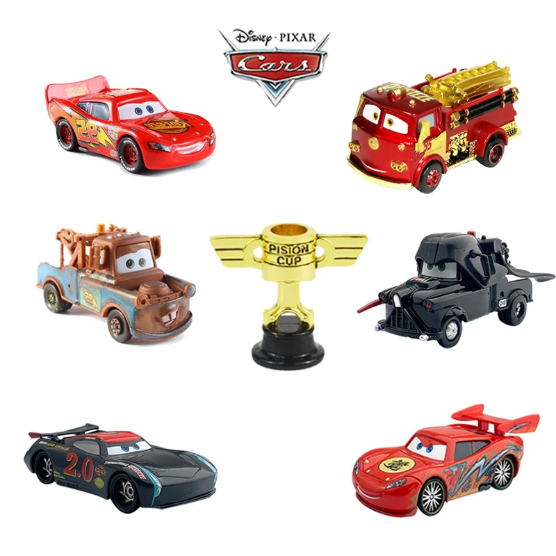 

Disney Pixar Cars 2 3 Lightning McQueen Mater Jackson Storm Ramirez 1:55 Die Cast Vehicle Metal Alloy Boys Kids Toy Gift