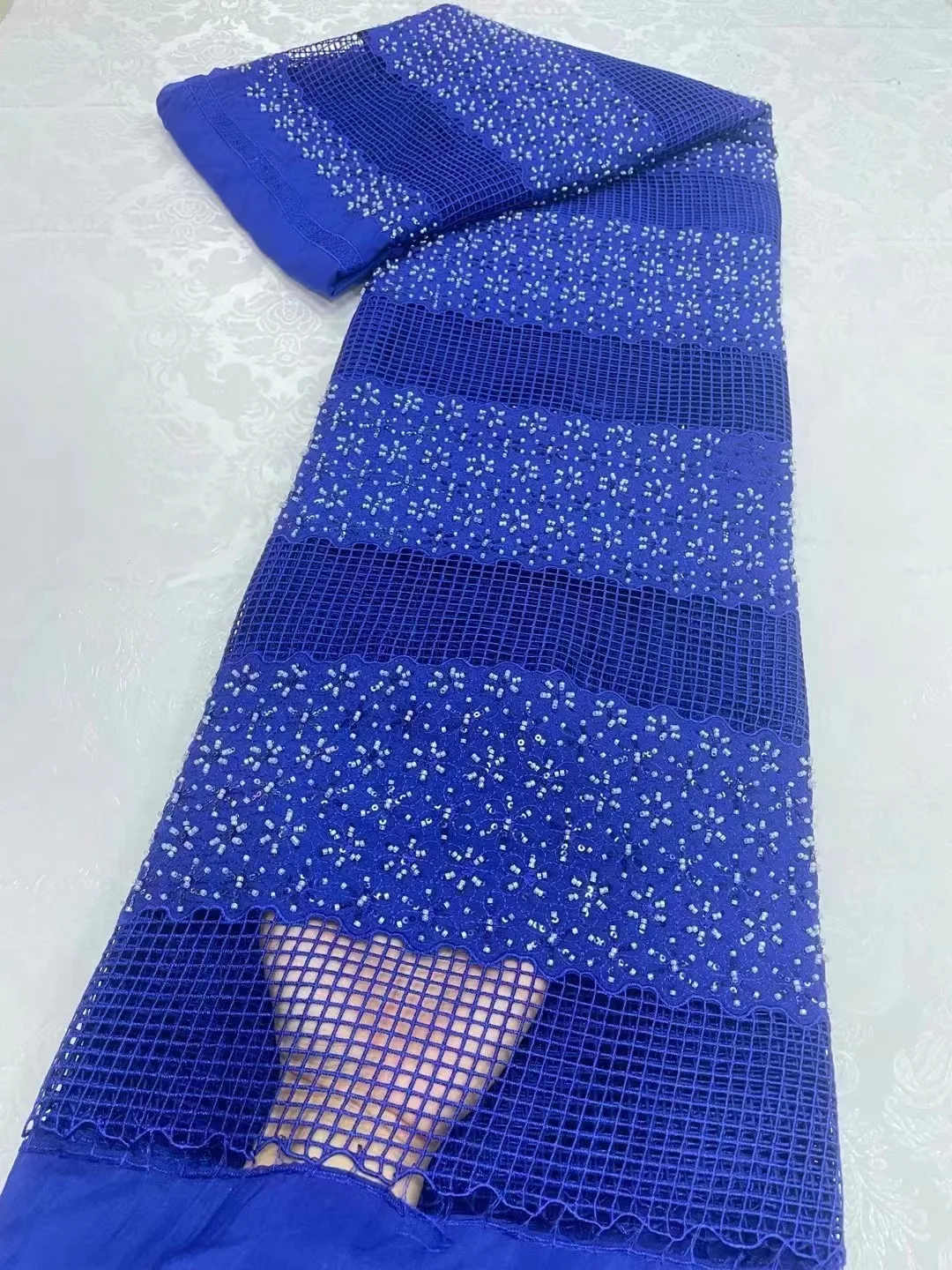 Высококачественная африканская нигерийская вышивка свадебная кружевная ткань