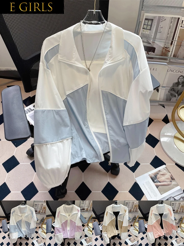 

F GIRLS Sunscreen Coat Women 2023 Summer New Korean Thin Ins Jacket Female Loose Uv Color Matching Casual Sports Sun-Protective