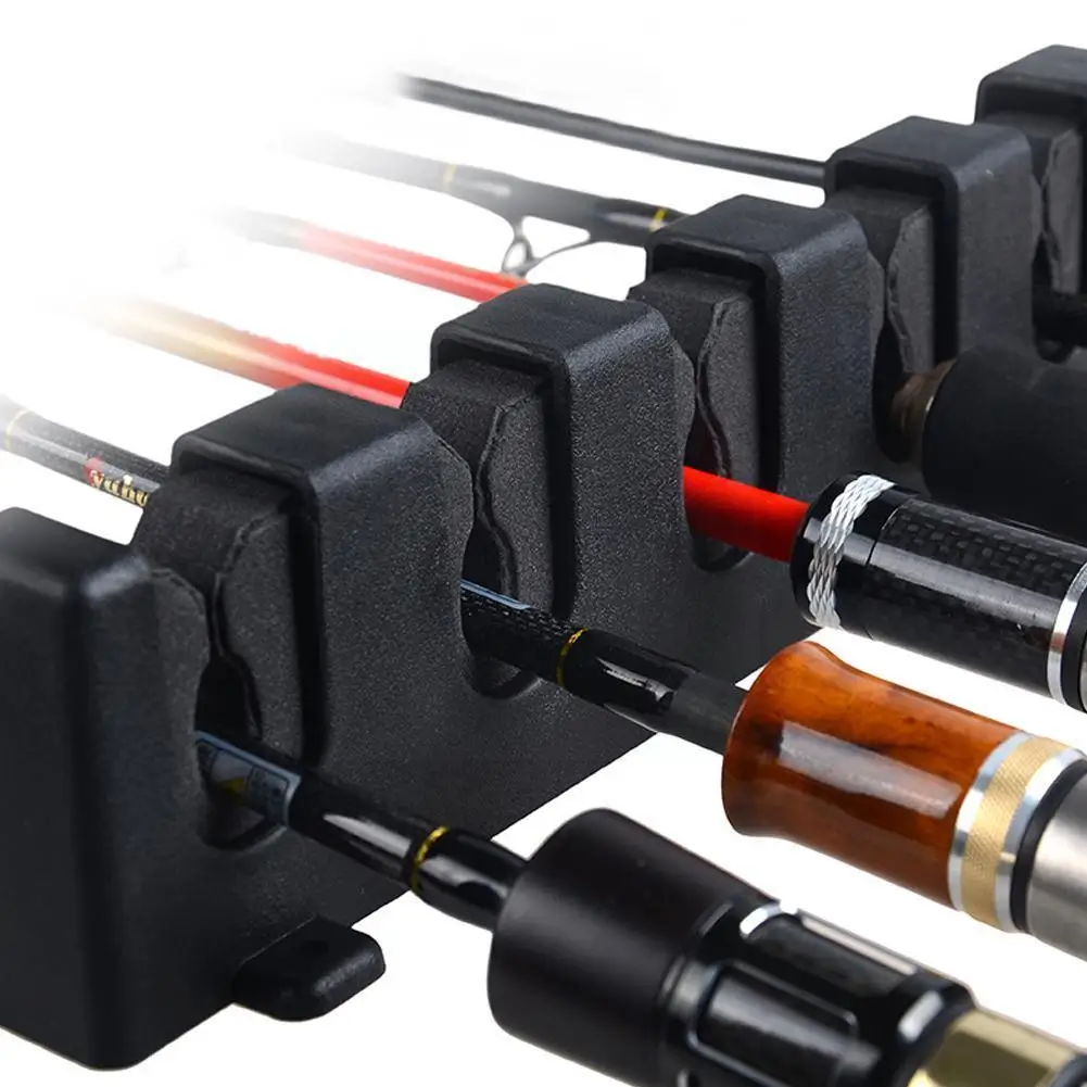 

New 6 Holes Fishing Rod Organizer Wall Mount Bracket For Fishing Rod Fixed Storage Outdoor Fishing Tools I0B7