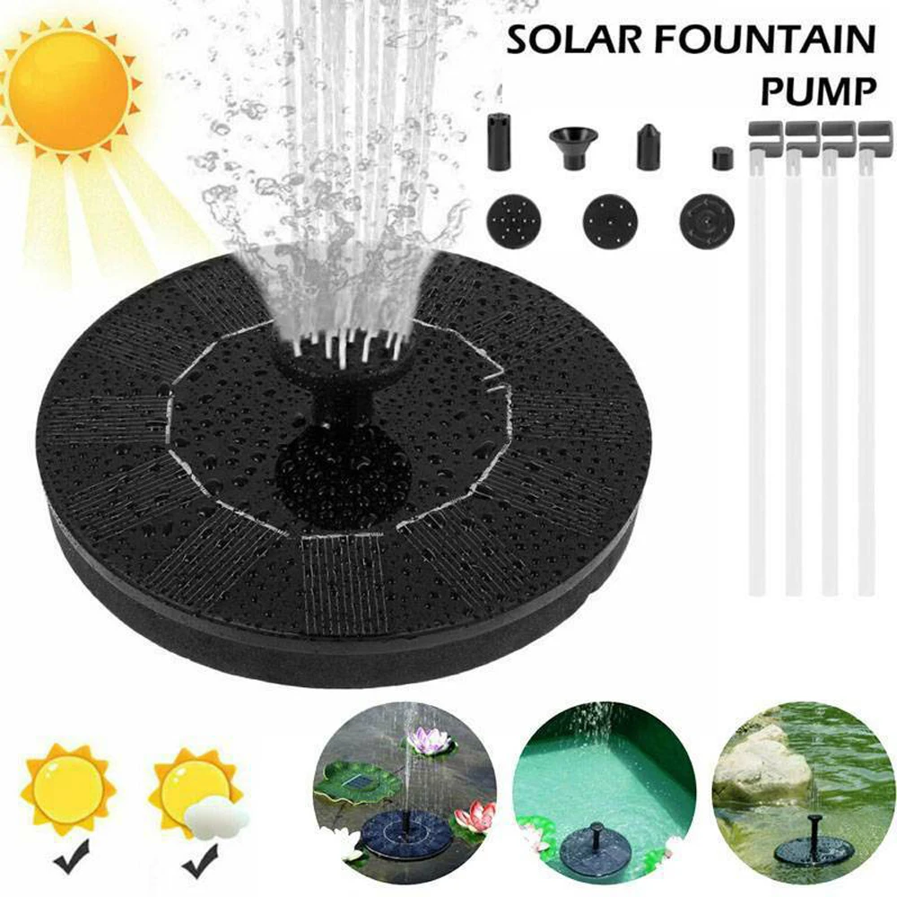 

Мини-фонтан на солнечной батарее, пруд, водопад, садовый фонтан, украшение, уличная птица, для ванной, на солнечной батарее, плавающий водяно...