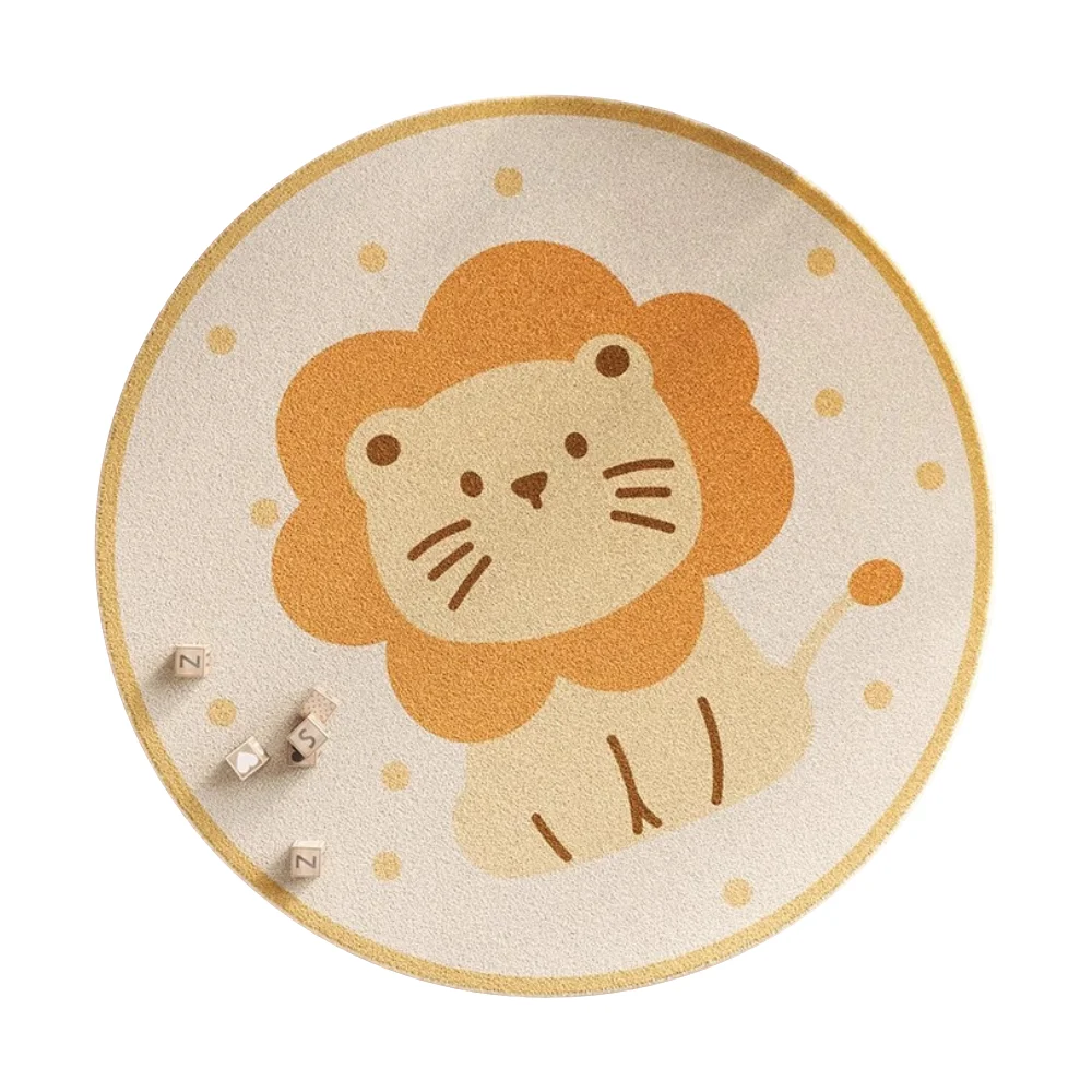 Детские игровые коврики с волосатой льва желтый плюшевый коврик для спальни