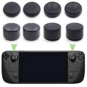 8pcs Silicone Soft Thumb Stick Grip Cap Extra High Joystick Cover For Valve Steam Deck Game Console Thumbstick Case Accessories