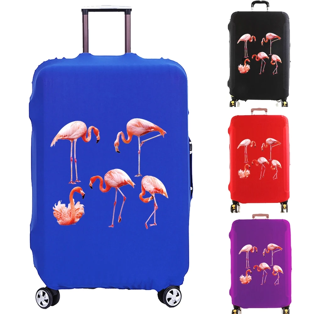 Luggage Cover Suitcase Protector Covering Four Big Flamingo Elasticity Scratch Resistant Dust Case for 18-28 Inch Travel Trolley