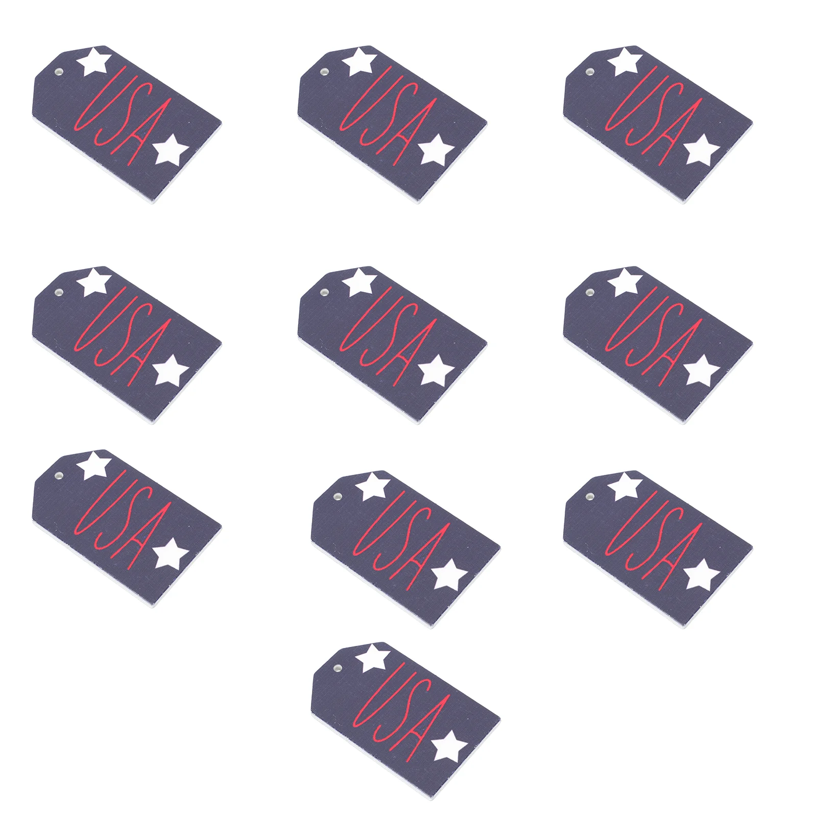 

10Pcs Independence Day Hanging DIY Decors Wooden DIY Craft Pendants Decors