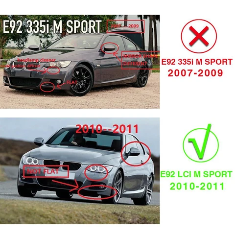 Автомобильный передний бампер, спойлер для BMW 3 серии E92 LCI M Sport Coupe 2010 2011 2012, передняя губа для подбородка, передний спойлер из углеродного волокна