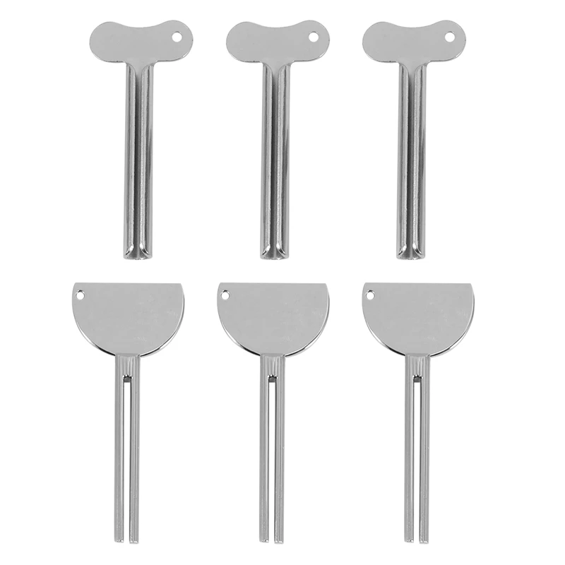 

6 Pieces Of Metal Toothpaste Squeezer Toothpaste Squeezer Key Roller Tube Paste Paint Squeezer Household Toilet Tools