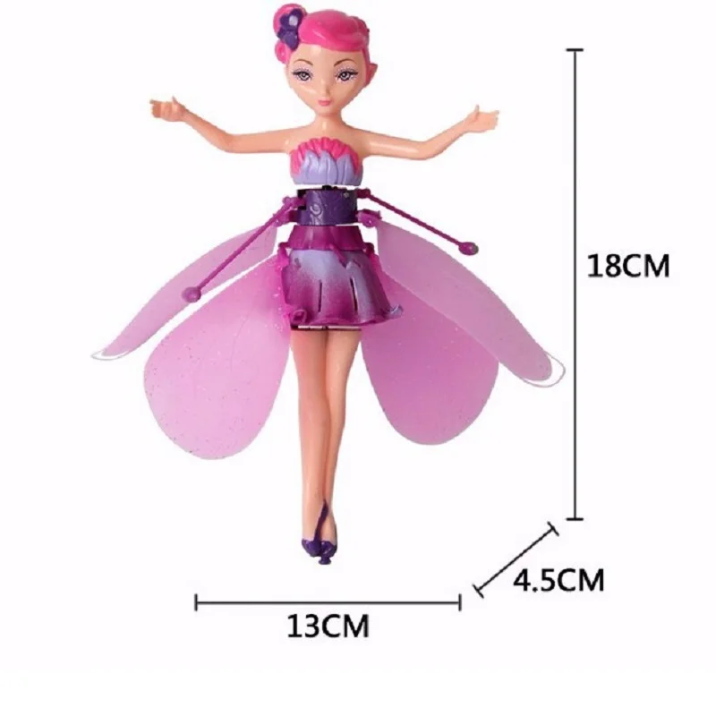 Induction Flight Luminous Fairy Doll Flying Toys ,Kids Mini RC Drone Princess Doll Toy Toy Girl Creative Birthday Gift images - 6