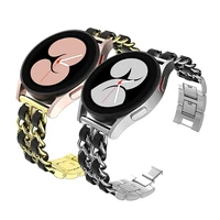 20mm 22mm band for samsung galaxy watch 4classic46mm42mmactive 2 gear s3 stainless steel chain bracelet huawei gt23 strap